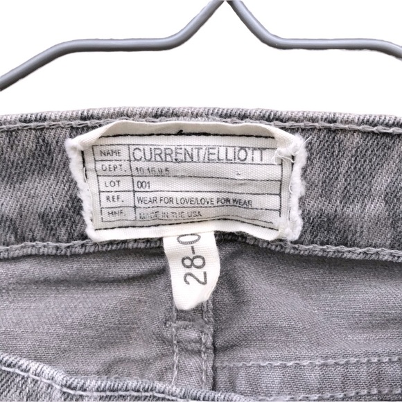 Current/Elliott Grey Leopard Stiletto Skinny Jeans - Size 28 - Picture 4 of 5